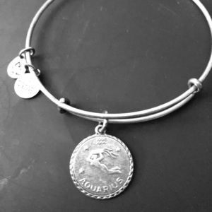 Silver Alex & Ani Aquarius Bracelet